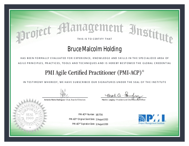 PMP certificate example